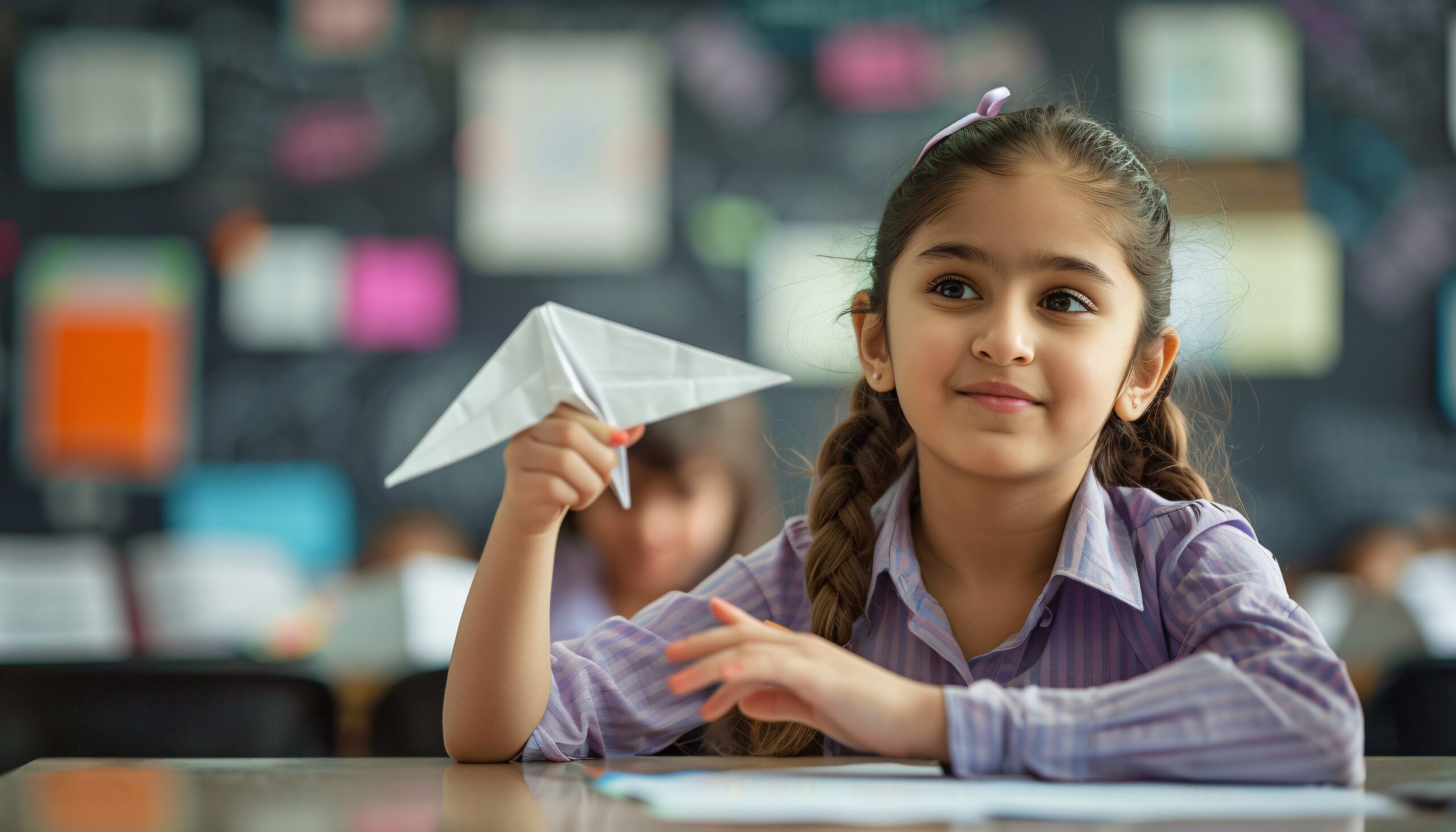 Kid Playing With Paper Plane Scaled